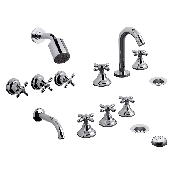 newport.jpg Juego griferia para Baño Fv Newport kit - Imagen 1