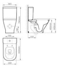 Combo de sanitarios Roca Gap inodoro, deposito y bidet - Imagen 5