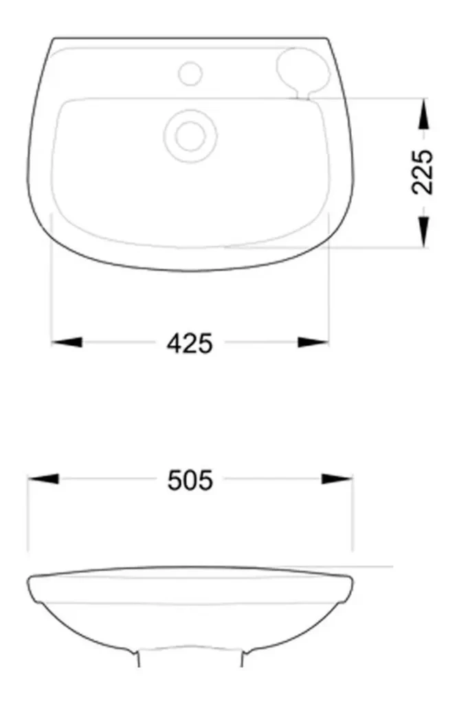 Lavatorio Roca Italiana Capea Colgar - Imagen 2
