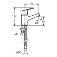 Griferia Monocomando Lavatorio De Baño Roca Coral - Imagen 2
