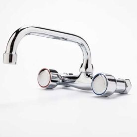 Griferia Pared Cocina o Lavadero Canilla Cromo Tauro 20Cm