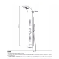 Columna Panel Ducha Escocesa Griferia Oxford Cascada Hidromasaje Cromo - Imagen 2