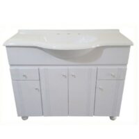 Vanitory de Pie Tipo Ferrum 1 Mts Blanco Bacha Marmolina