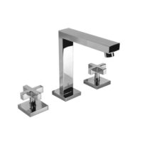 Griferia Hidromet para lavatorio Block Cruz Cromo