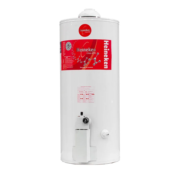 heineken 80 gas superior Termotanque gas Heineken 80 Lts de Pie Blanco Superior - Imagen 1