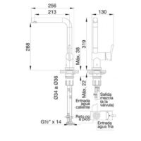 Monocomando Cocina Fv Libby 411.04/39 E Touch - Imagen 2
