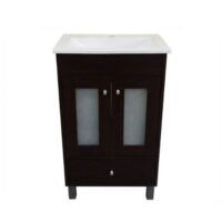 Vanitory de Pie Maral 50 cm Con Cajon Wengue Bacha Marmolina