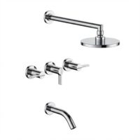 Griferia FV para bañera y ducha Lluvia 0103/G8 Mauna Cromo